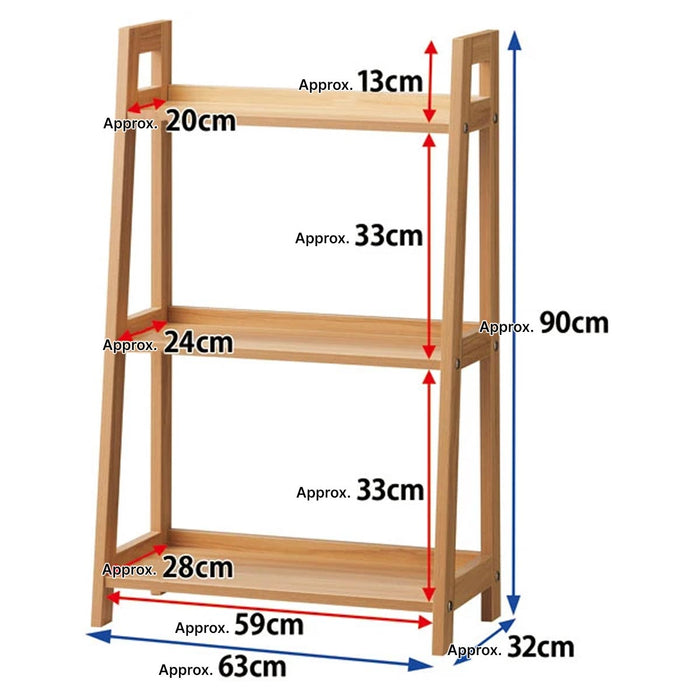 Wood Shelf 3-Tier Ladder N NA