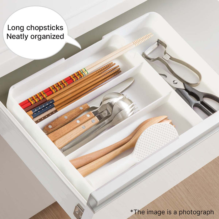 2-Way Extension Cutlery Tray WH N-Blanc