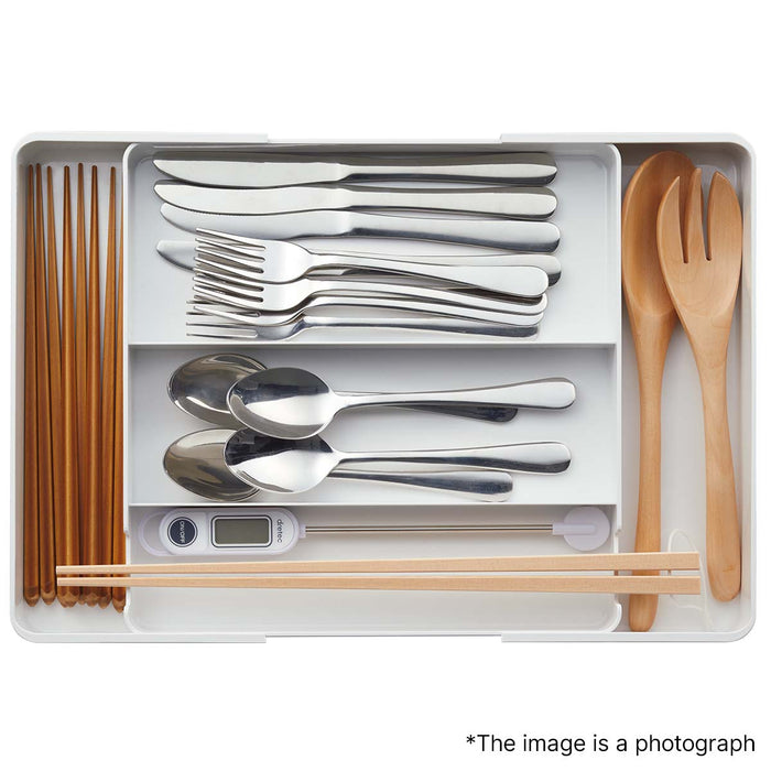 2-Way Extension Cutlery Tray WH N-Blanc