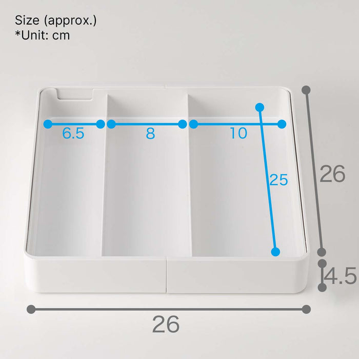 2-Way Extension Cutlery Tray WH N-Blanc