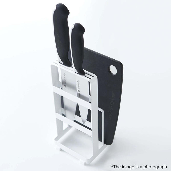 Knife and Cutting Board Stand Flat WH