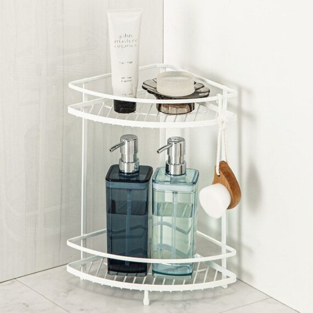 WIRE BATH RACK 2-TIER CORNER PIATTO-2 W27.7XD20XH34