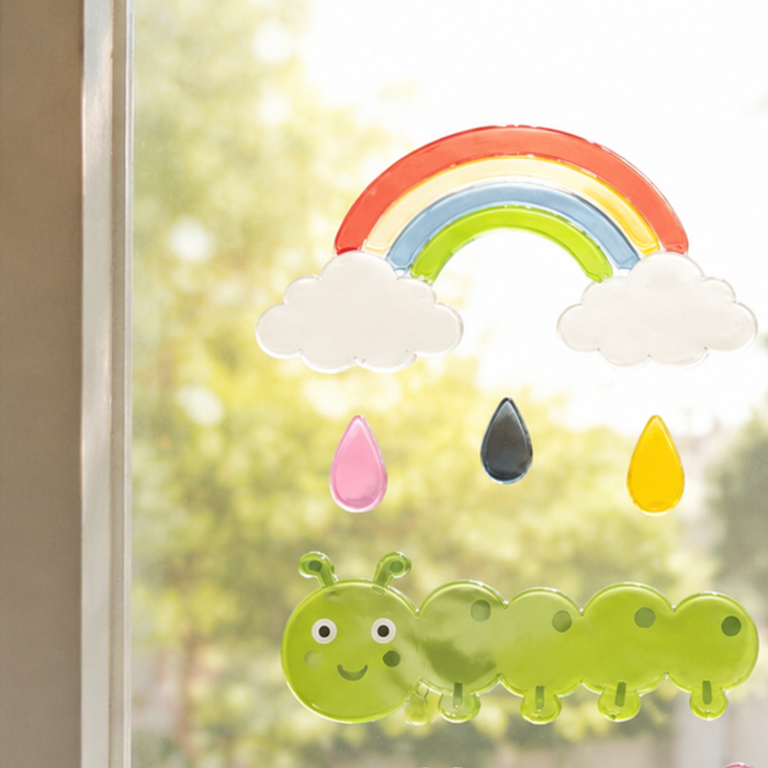 TPR WINDOW STICKER BUGS & RAINBOW