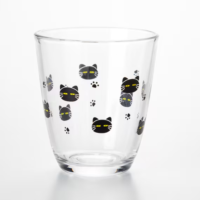 GLASS TUMBLER CAT PATTERN GM016
