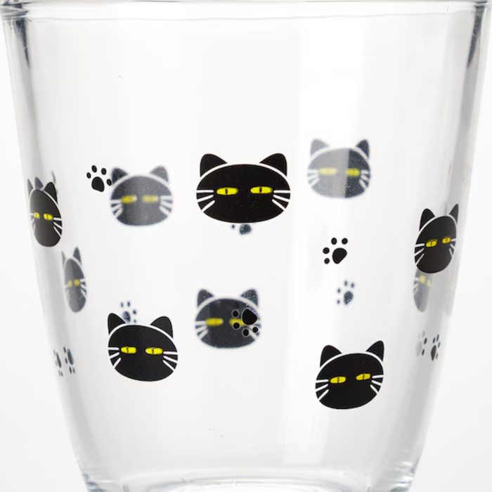 GLASS TUMBLER CAT PATTERN GM016