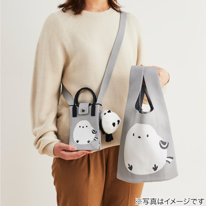 SMAPHO KNIT BAG SHIMAENAGA 12X18 GY