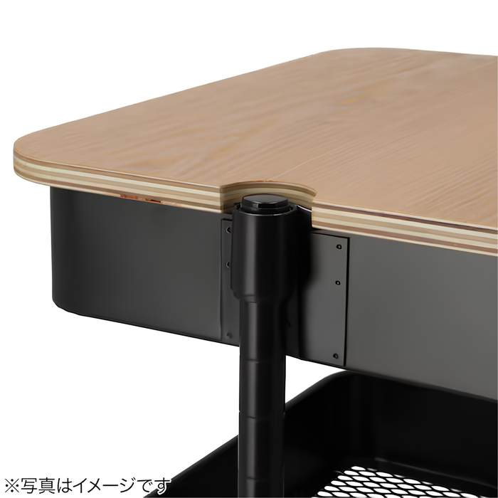 NON-SLIP WOOD TRAY FOR  STEEL WAGON TROLLEY S GF-14037