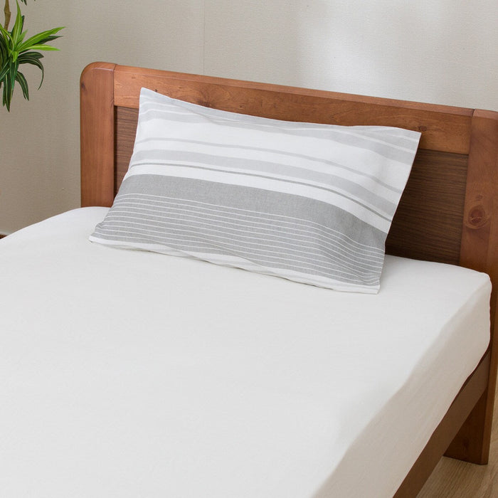 BED PILLOW COVER PT36 STRIPED PATTERN GY