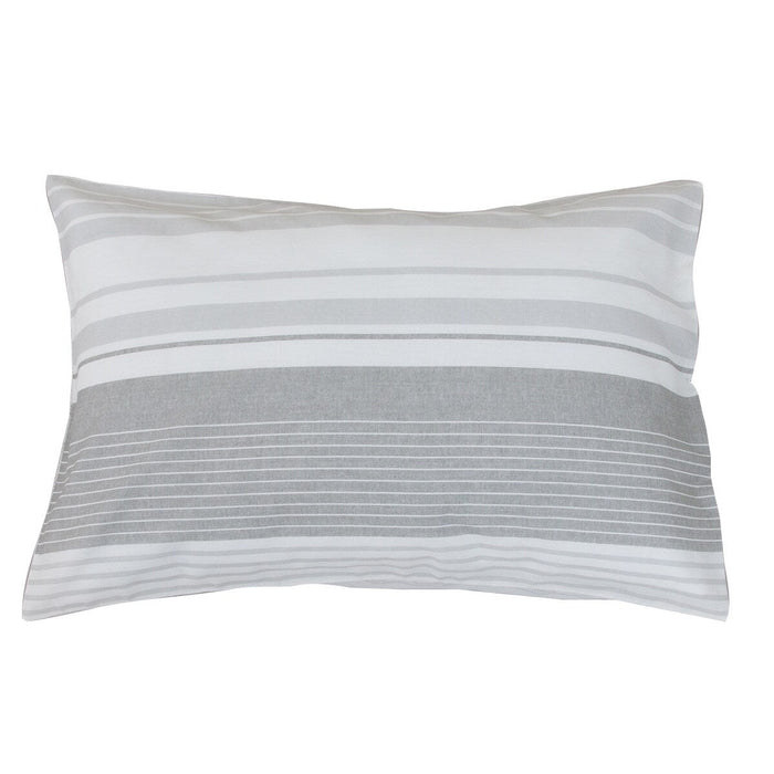 BED PILLOW COVER PT36 STRIPED PATTERN GY