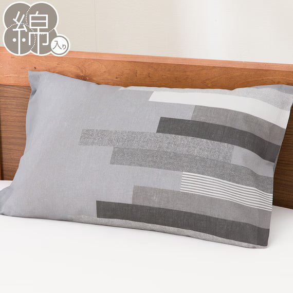 PILLOW CASE PT53 GEOMETRIC PATTERN DGY