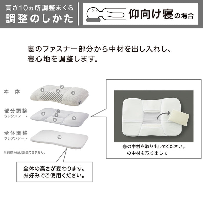 Adjust Height 10 Positions Pillow Latex 2