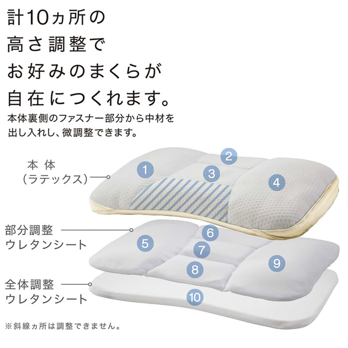 Adjust Height 10 Positions Pillow Latex 2