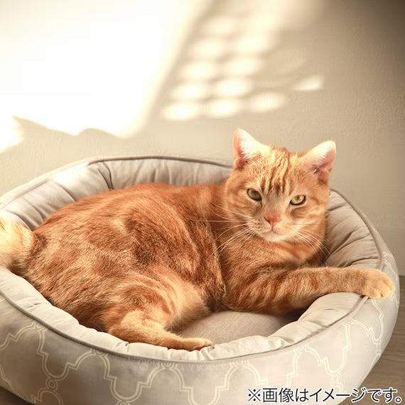 PET BED N-COOL WSP L-ROUND GY S244
