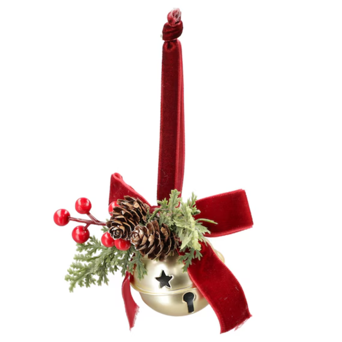 Bell & Ribbon Christmas Tree Ornament n6BT