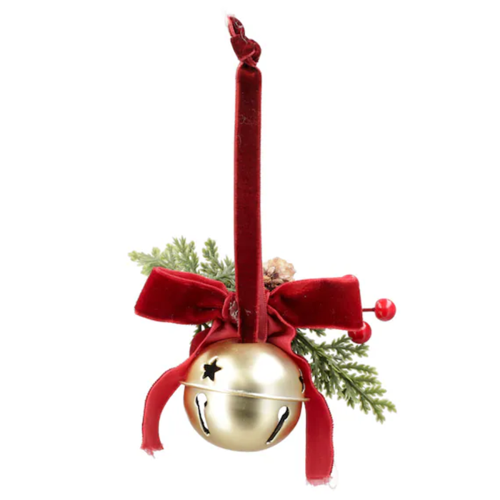 Bell & Ribbon Christmas Tree Ornament n6BT