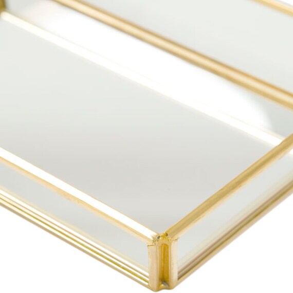 Accessory Tray Gold Frame Laiton W22D14H3.5