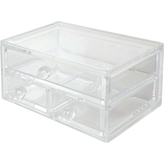 Acrylic Cosmetic Case W/Drawer Luce NT L W21.4D18.5H17