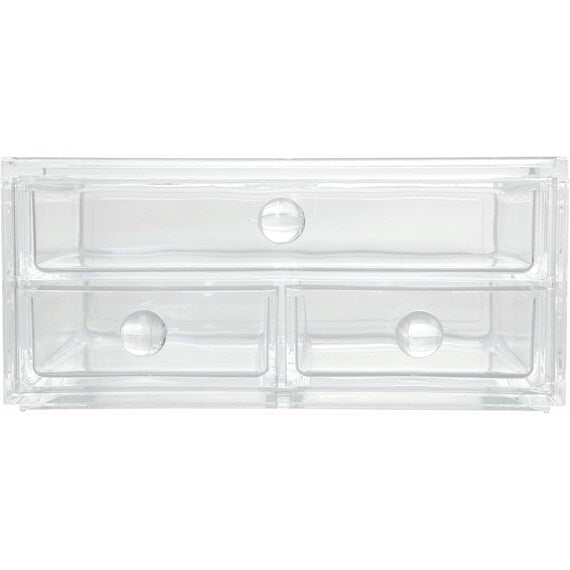 Acrylic Cosmetic Case W/Drawer Luce NT L W21.4D18.5H17