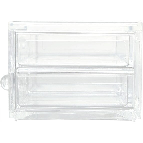 Acrylic Cosmetic Case W/Drawer Luce NT L W21.4D18.5H17