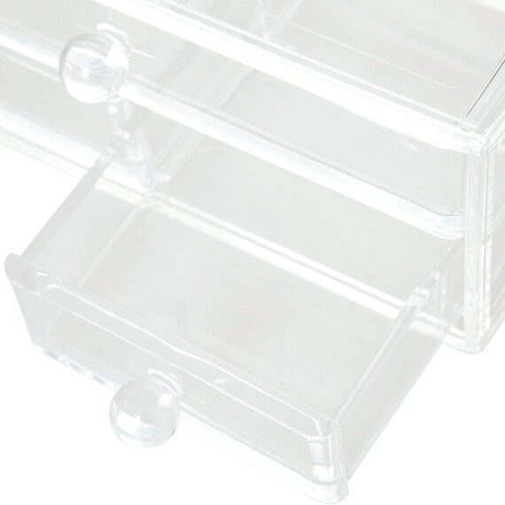 Acrylic Cosmetic Case W/Drawer Luce NT L W21.4D18.5H17