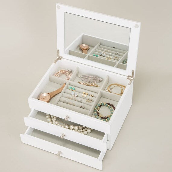Accessory Box W/Mirror And Drawer Sofia W28D21H15