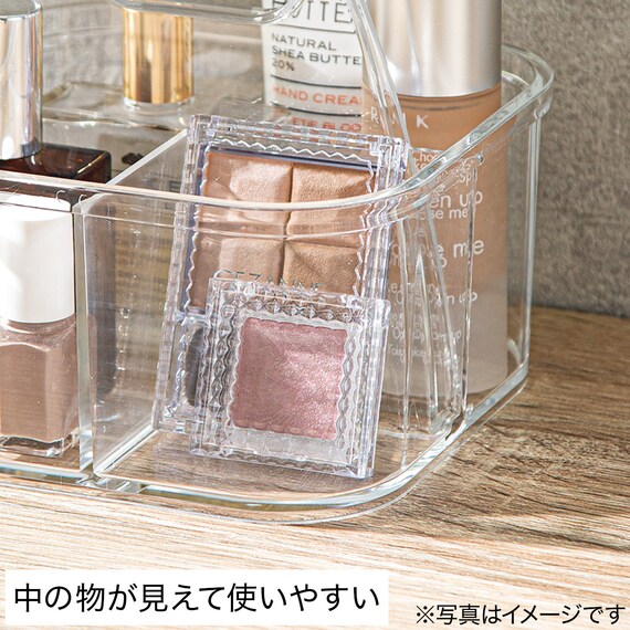 Acrylic Stackable Caddy W/Handle S W14.5D14.5H13
