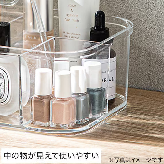 Acrylic Stackable Caddy W/Handle M W28xD17xH15