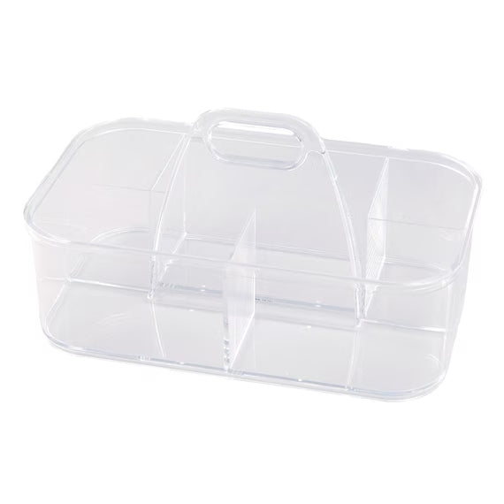 Acrylic Stackable Caddy W/Handle M W28xD17xH15