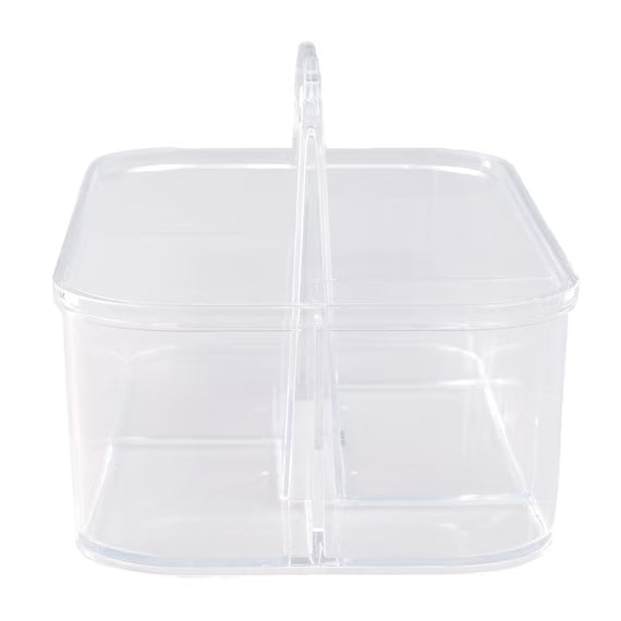 Acrylic Stackable Caddy W/Handle M W28xD17xH15