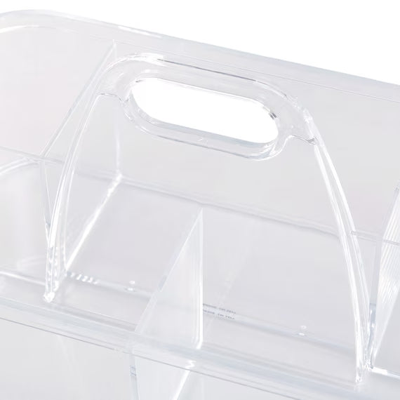 Acrylic Stackable Caddy W/Handle M W28xD17xH15