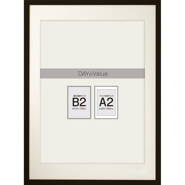 PICTURE FRAME B2 (A2 W/ MAT) BK N3