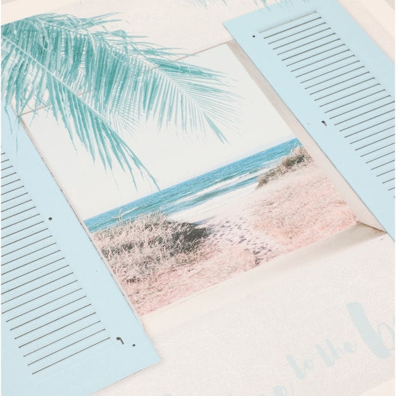 Framed Poster Beach Side 38x38