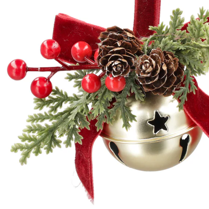 Bell & Ribbon Christmas Tree Ornament n6BT
