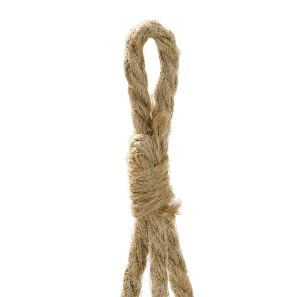 Mini Leaves In Iron Pot with Hemp Rope Hanging HA31956GN