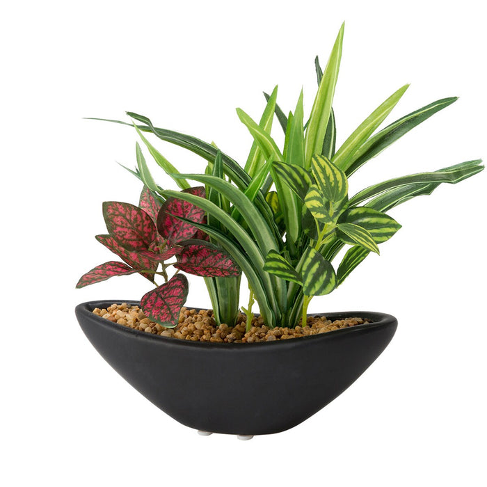 18CM  ASST  LEAF   W/62LVS  (W/CERAMIC POT) F235-S557/8399NT