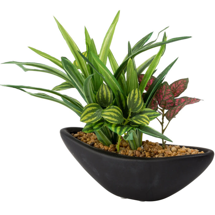 18CM  ASST  LEAF   W/62LVS  (W/CERAMIC POT) F235-S557/8399NT