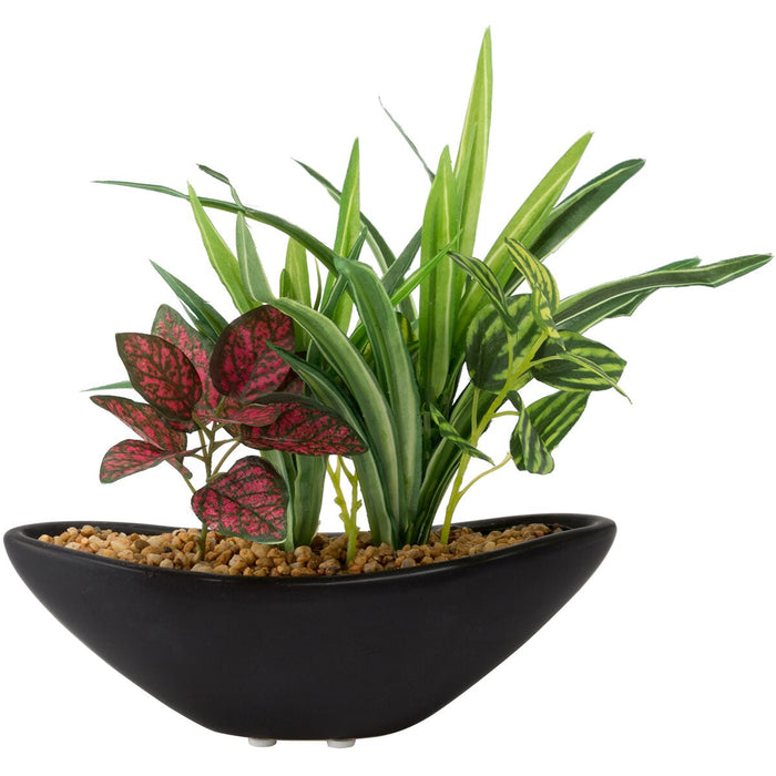 18CM  ASST  LEAF   W/62LVS  (W/CERAMIC POT) F235-S557/8399NT