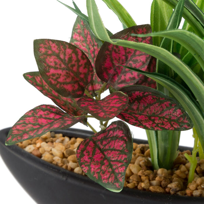 18CM  ASST  LEAF   W/62LVS  (W/CERAMIC POT) F235-S557/8399NT