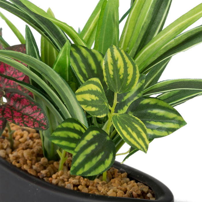 18CM  ASST  LEAF   W/62LVS  (W/CERAMIC POT) F235-S557/8399NT