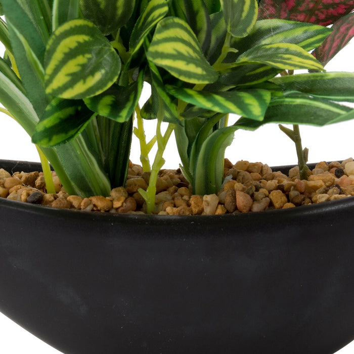 18CM  ASST  LEAF   W/62LVS  (W/CERAMIC POT) F235-S557/8399NT