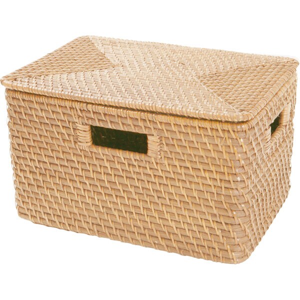 Rattan Basket Lid for Regular / Horizontal Half Size (L Natural)