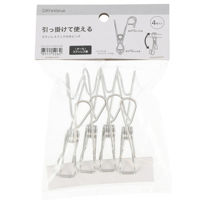 Stainless Steel Hook-Pinch 4P