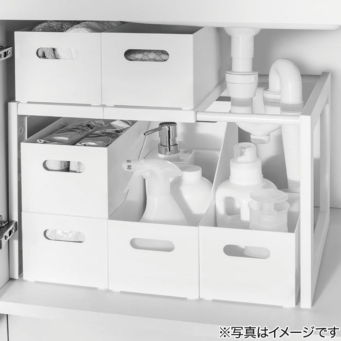 STORAGE BOX CLANE LOW WH