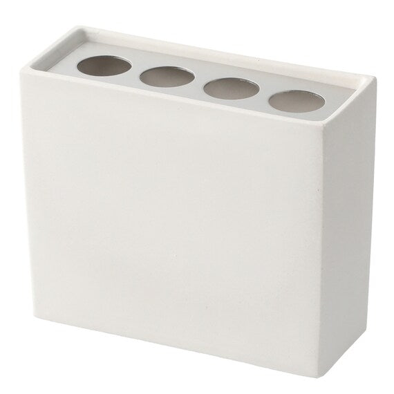Porous Ceramic Toothbrush Stand Square WH