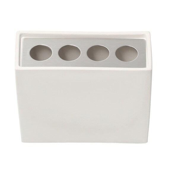 Porous Ceramic Toothbrush Stand Square WH