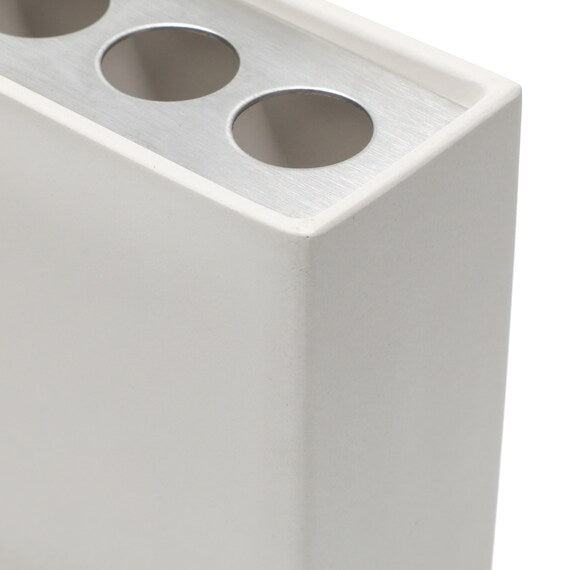 Porous Ceramic Toothbrush Stand Square WH