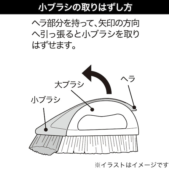 3-Way Bath Brush GY (6 x 20.4 x 9.8CM)