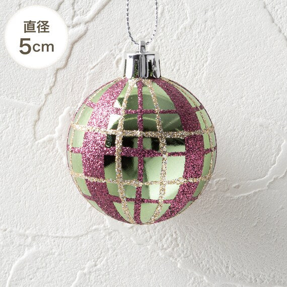 CHRISTMAS ORNAMENTS 30P RED & GREEN MIX N2ST