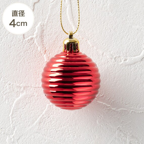 CHRISTMAS ORNAMENTS 30P RED & GREEN MIX N2ST