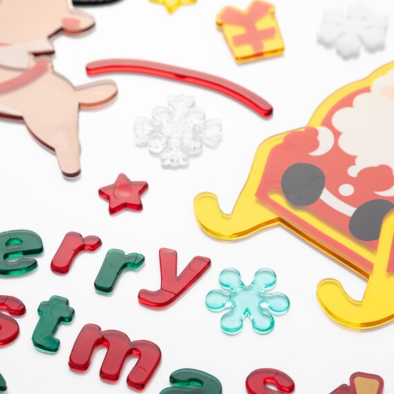 CHRISTMAS TPR WINDOW STICKER SANTA CLAUS N2TB